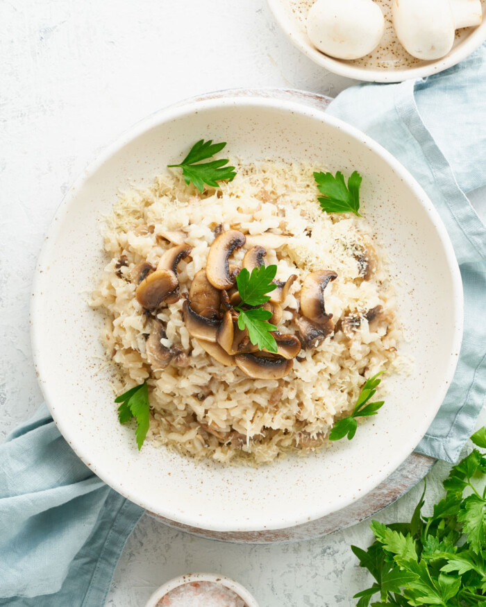 Risotto de champiñones en Thermomix PequeRecetas