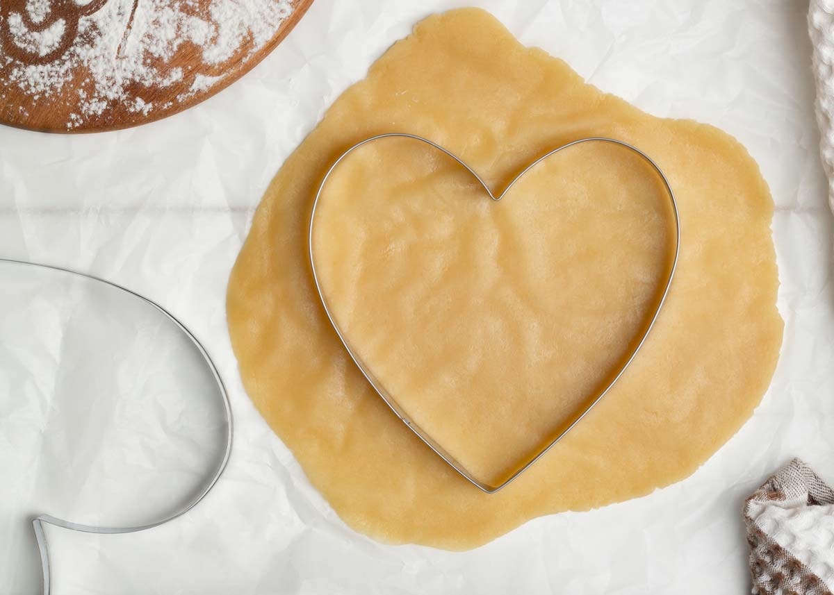 tarta de galletas forma corazon -