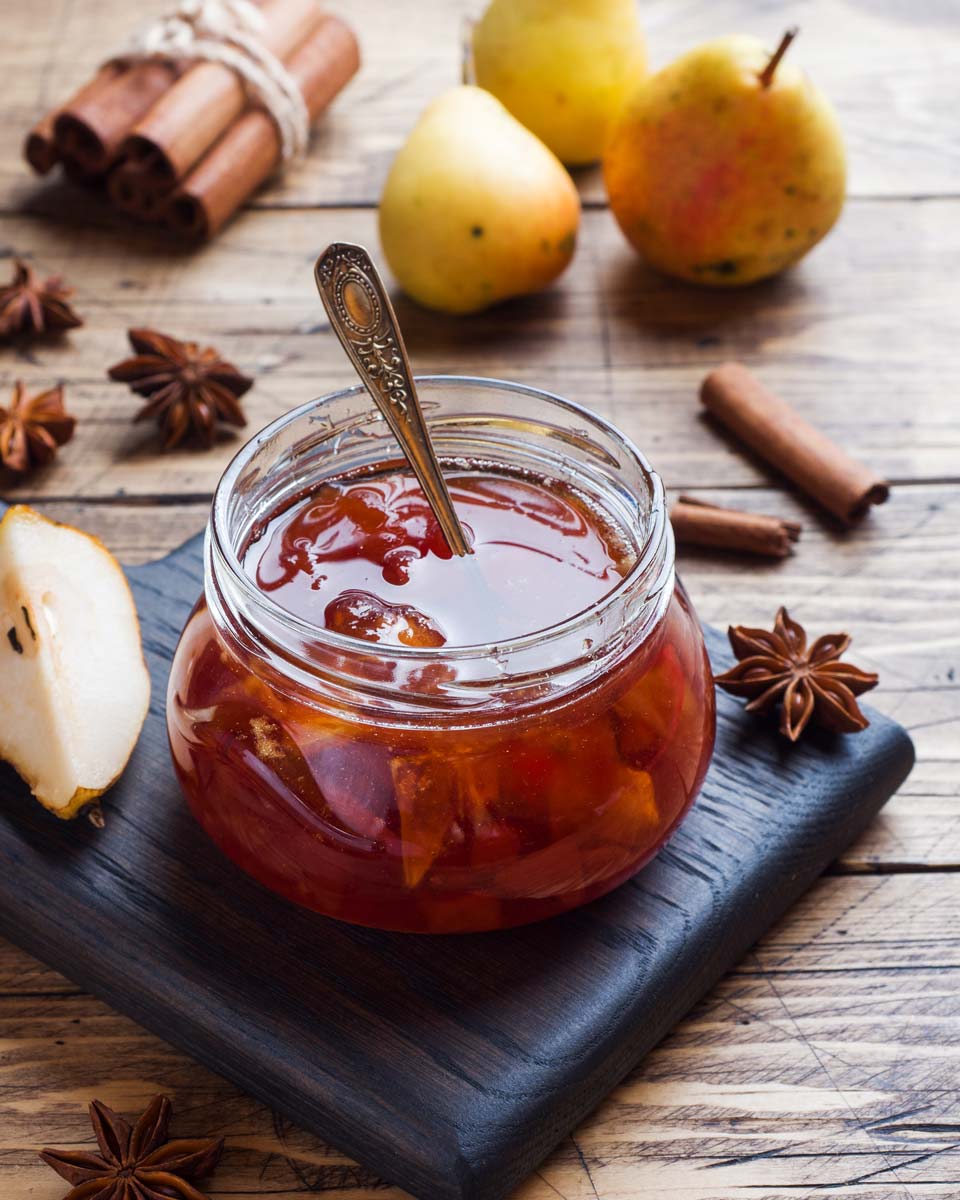 receta de mermelada de pera