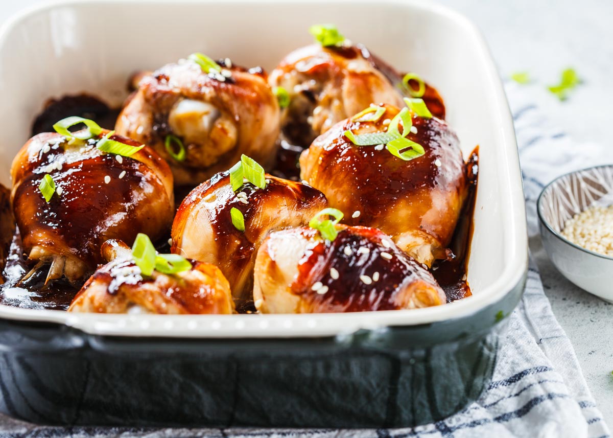 muslos de pollo en salsa teriyaki