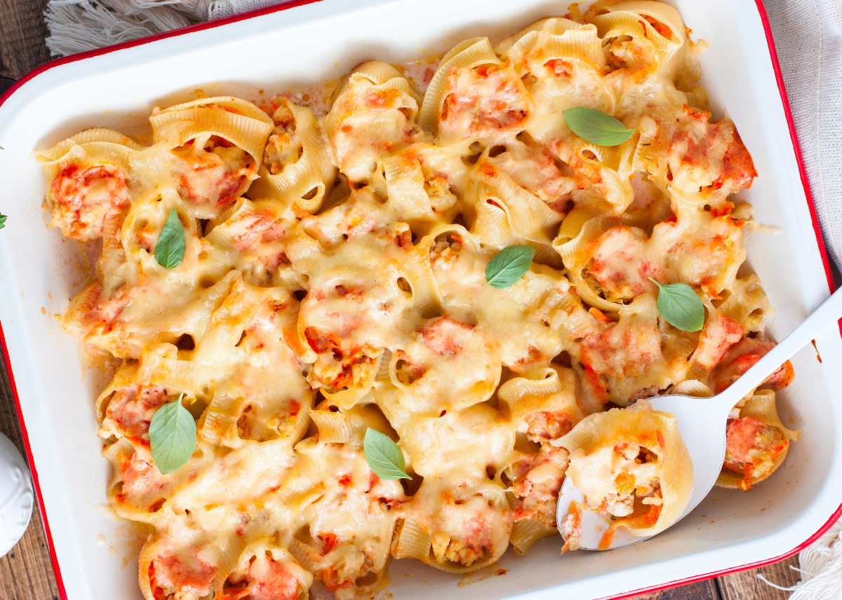 conchiglioni rellenos receta