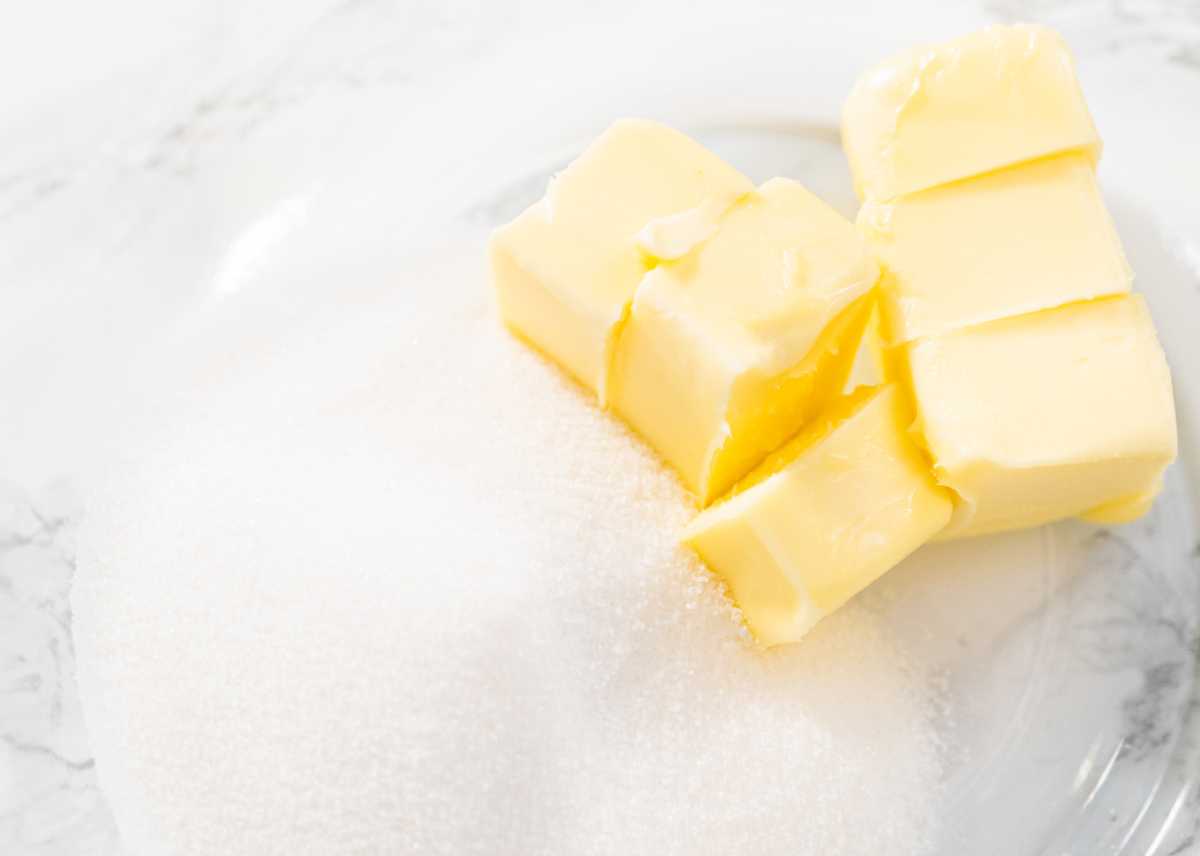 manteiga e açúcar -