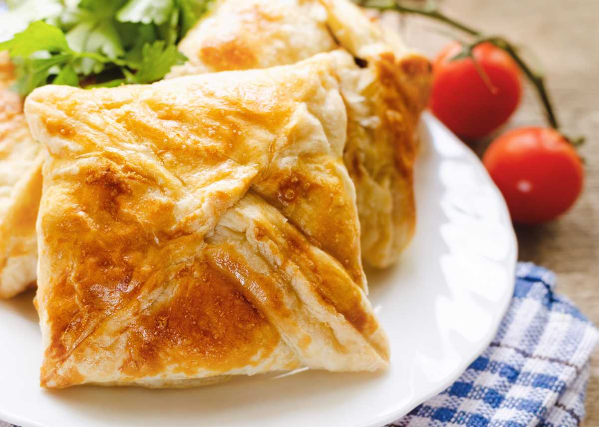 puff pastry stuffed with vegetables