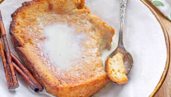 condensed milk French toast with sliced ​​bread