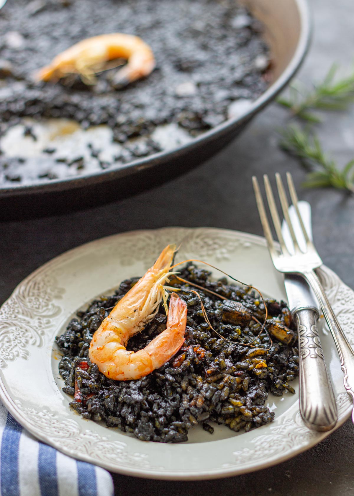 how to make black rice with cuttlefish
