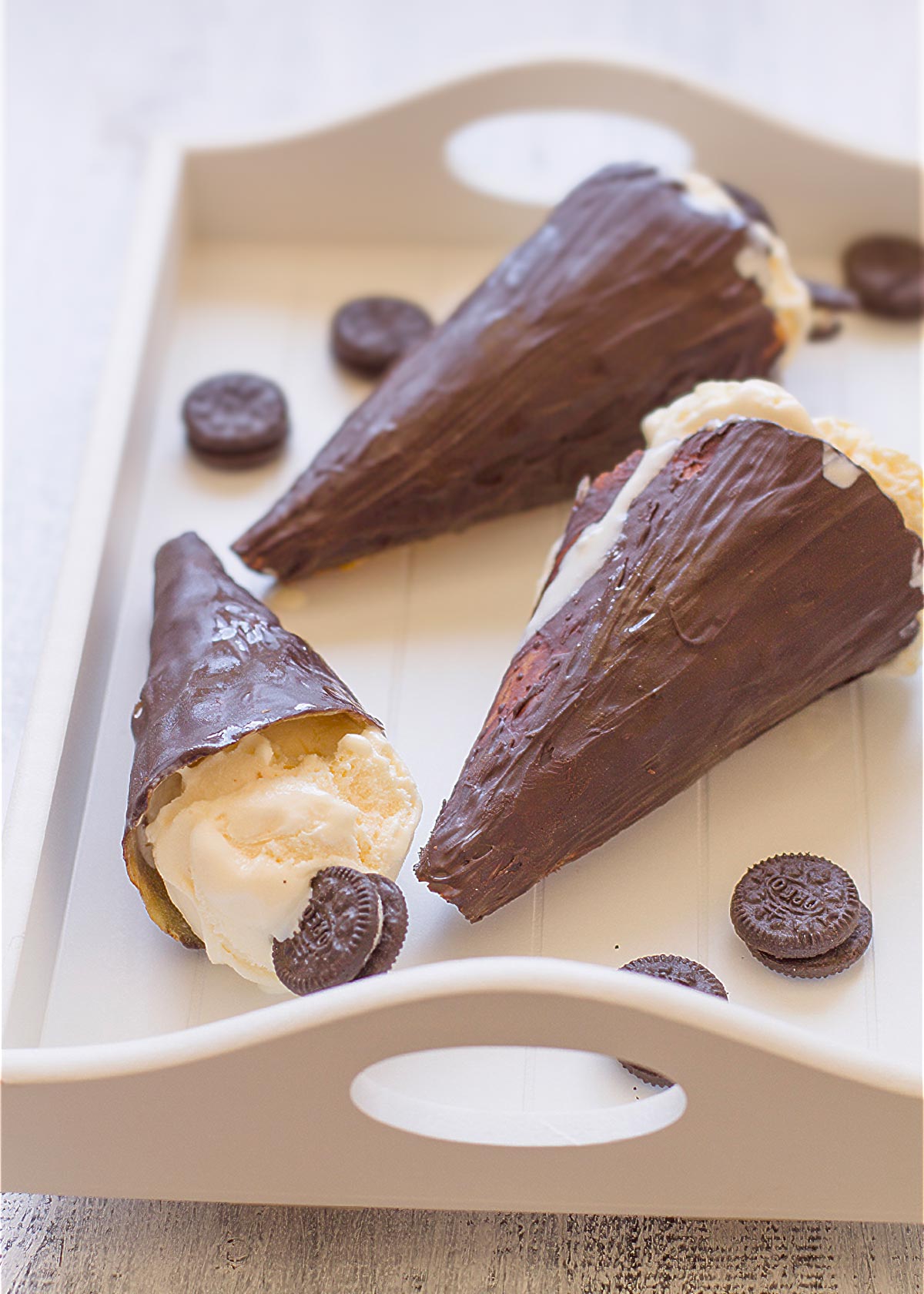how to make chocolate cones