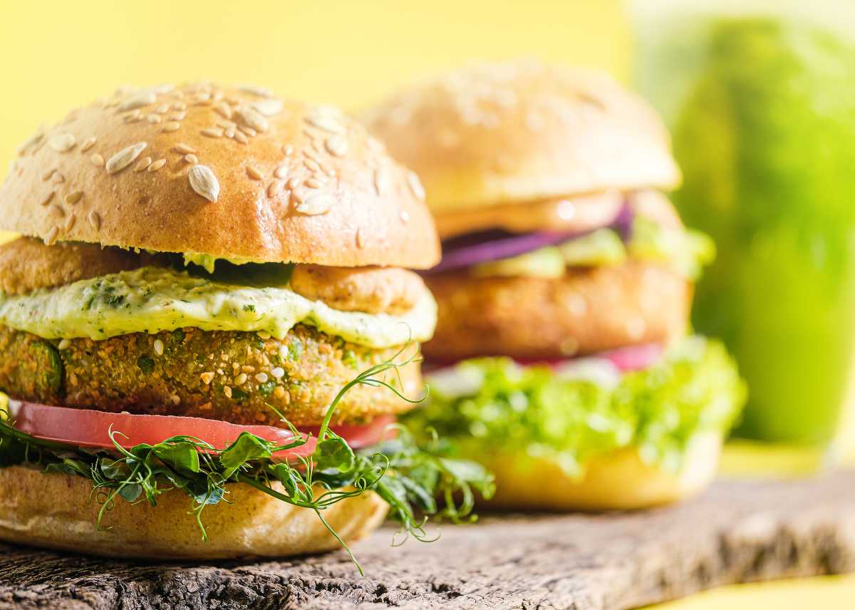 vegan zucchini and mushroom burgers