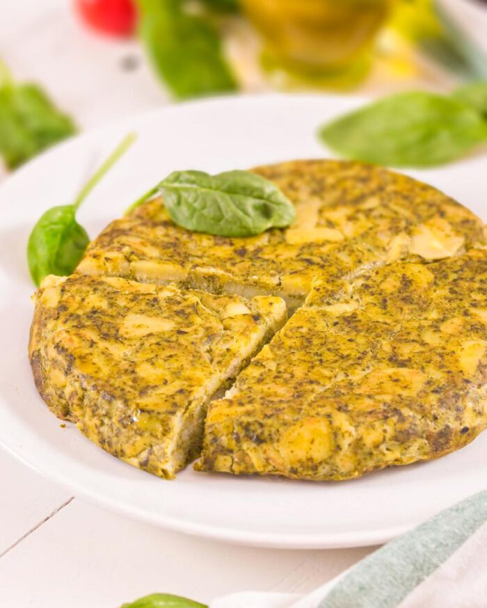 Tortilla de espinacas (2 recetas fáciles) PequeRecetas