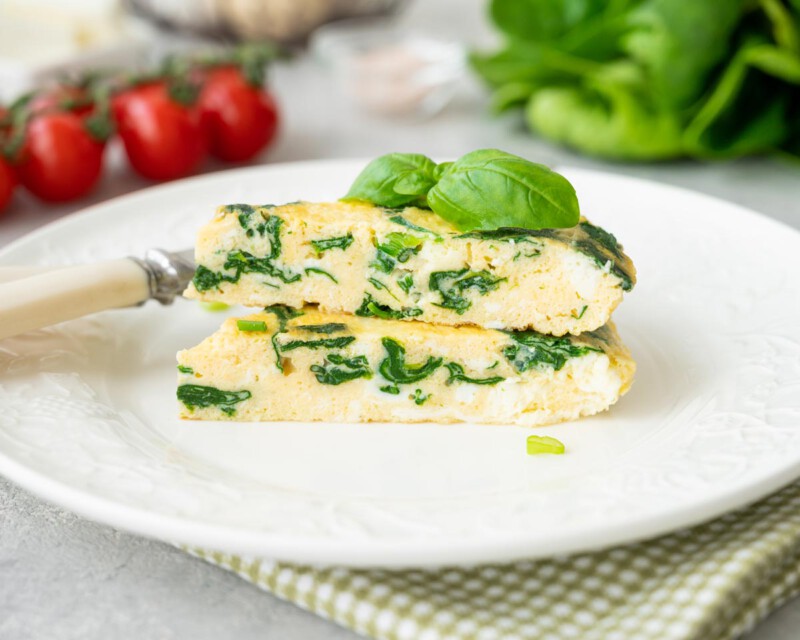 receta tortilla de espinacas y queso