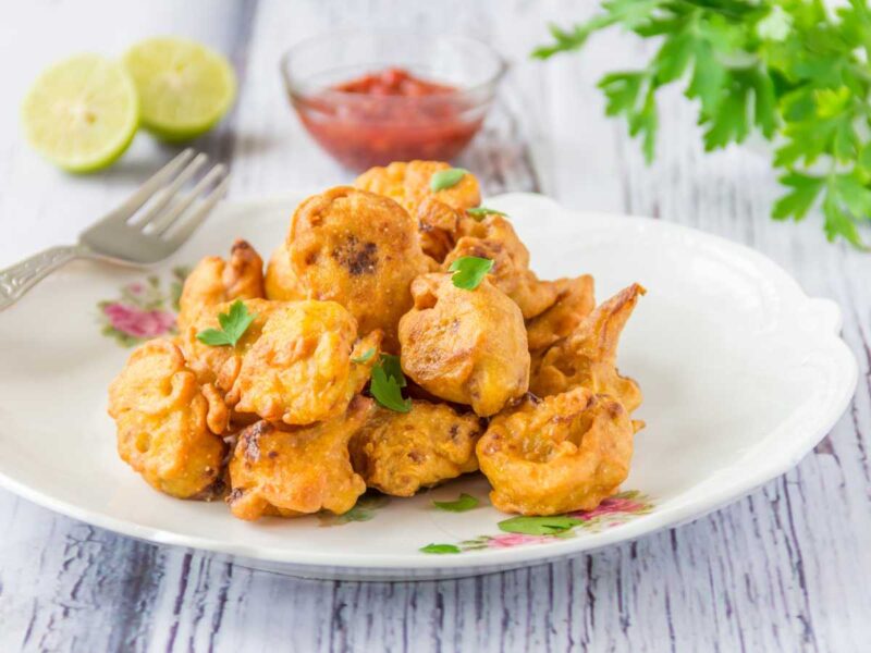 coliflor rebozada en freidora de aire