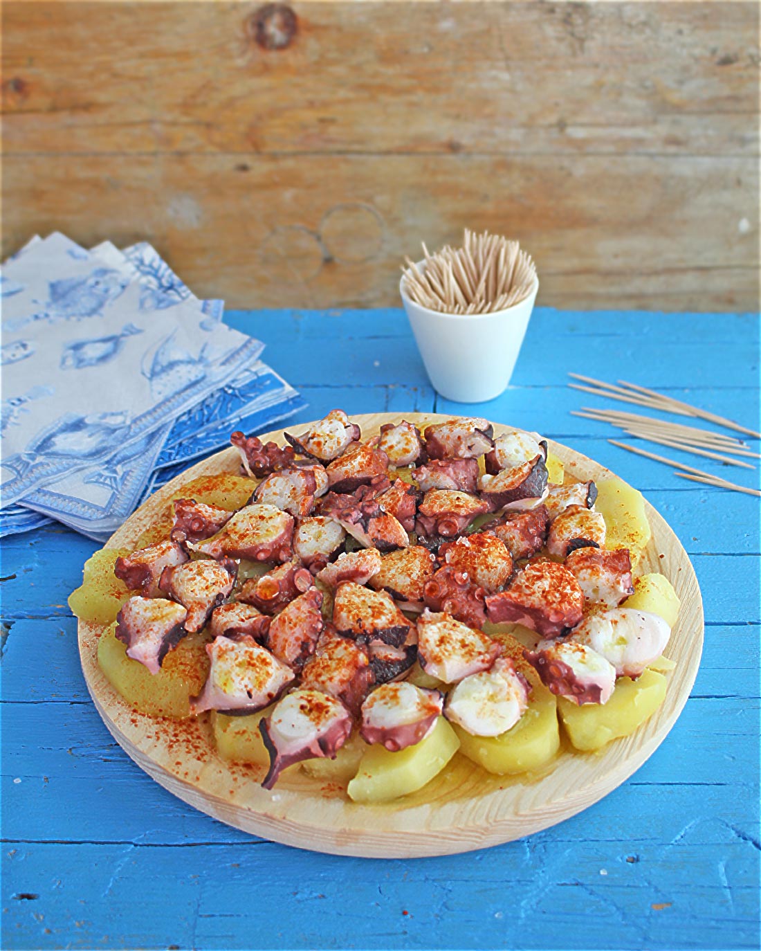 how to make Galician octopus with potatoes -