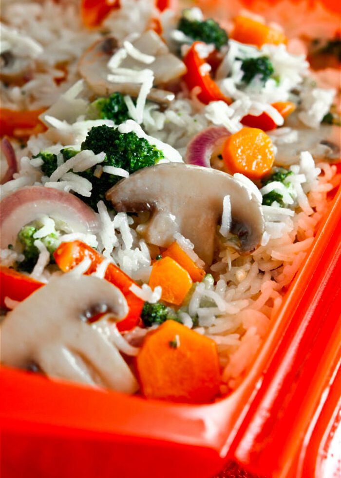 Arroz basmati con verduras (tradicional y en microondas) PequeRecetas