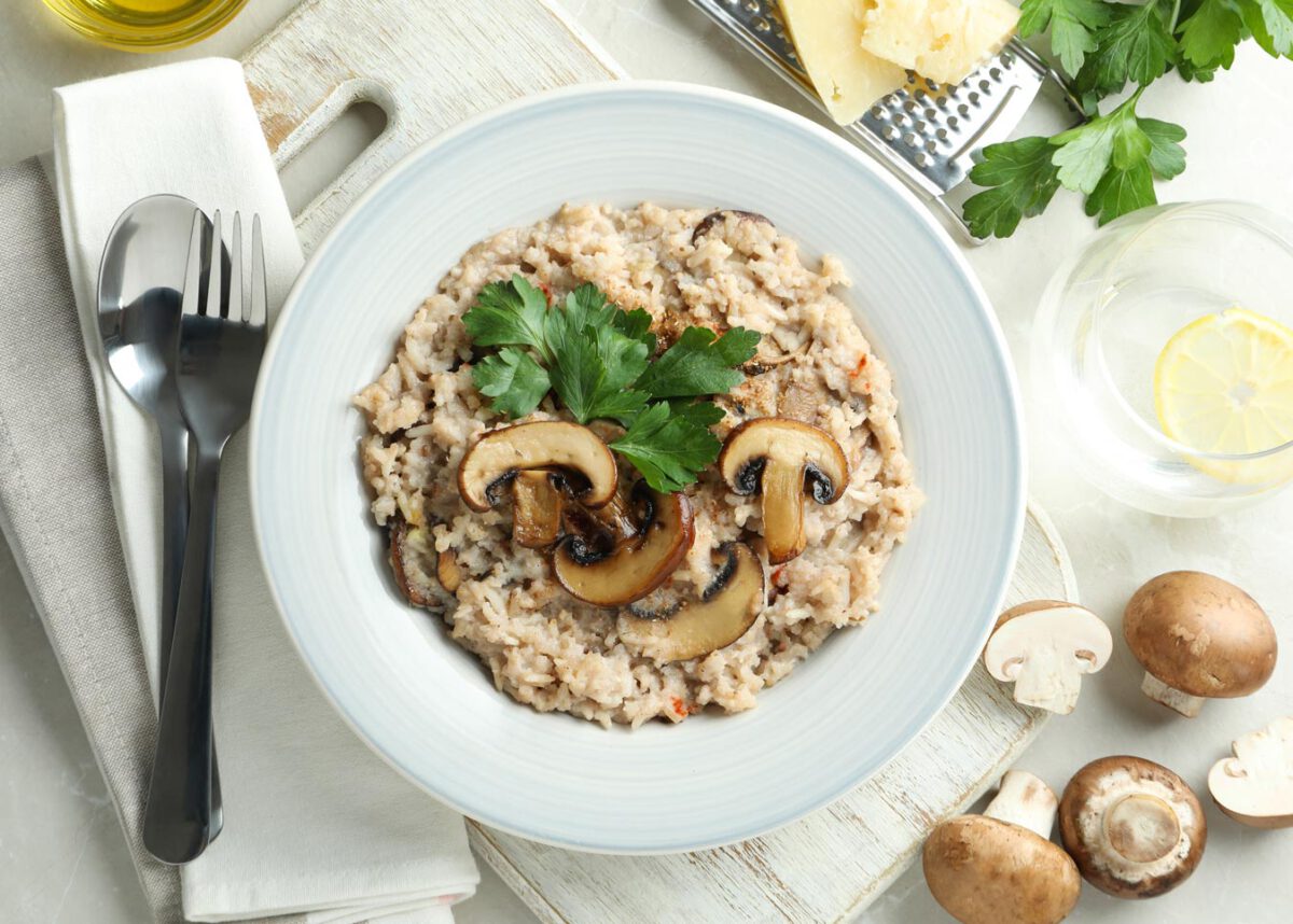 Risotto de champiñones tradicional italiano - PequeRecetas