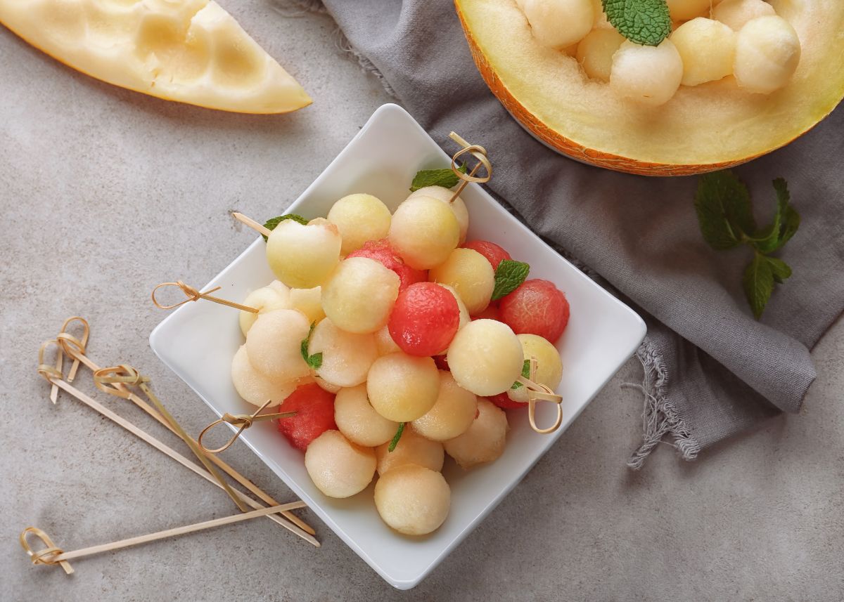 ensalada de melón y sandía