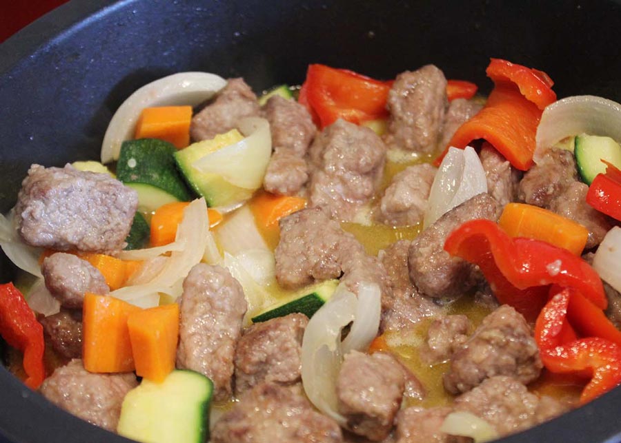 cocinar ternera con verduras