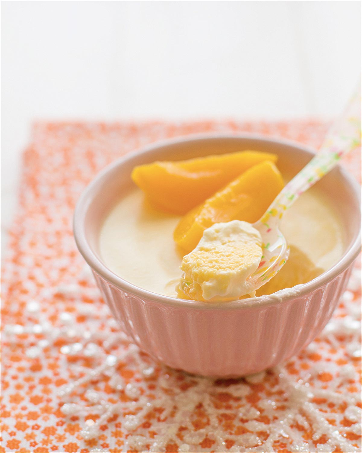 como hacer mousse de melocoton en almibar