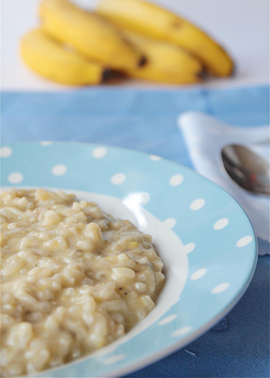 como hacer risotto de plátano
