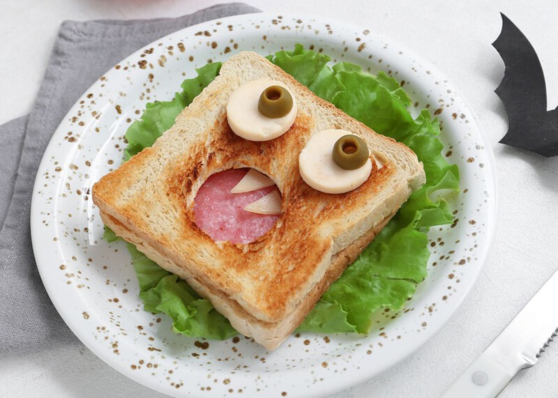 sandwich de Halloween para niños