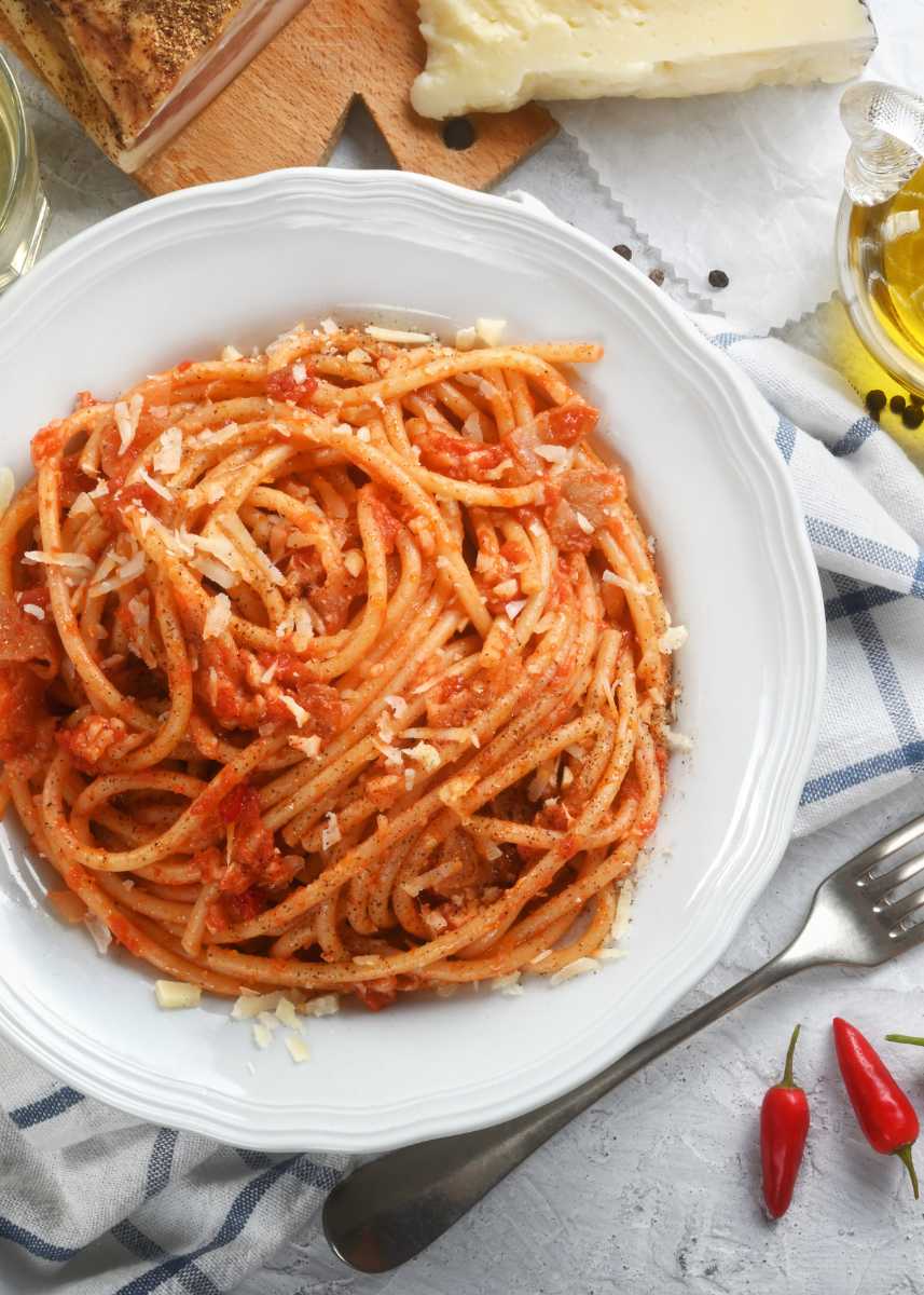 Como Hacer Espaguetis Amatriciana - Pasta Amatriciana