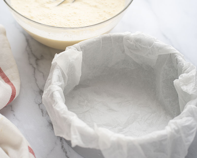 molde y papel de horno para tarta de queso la vina - Tarta de Queso La Viña en freidora de aire