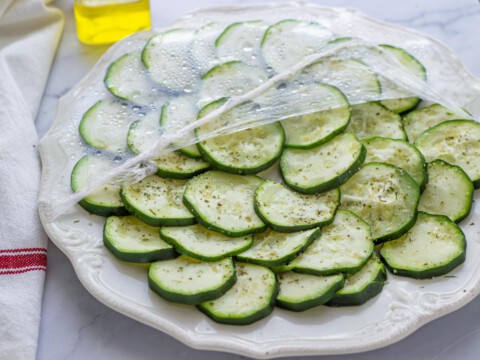 calabacin microondas papel film