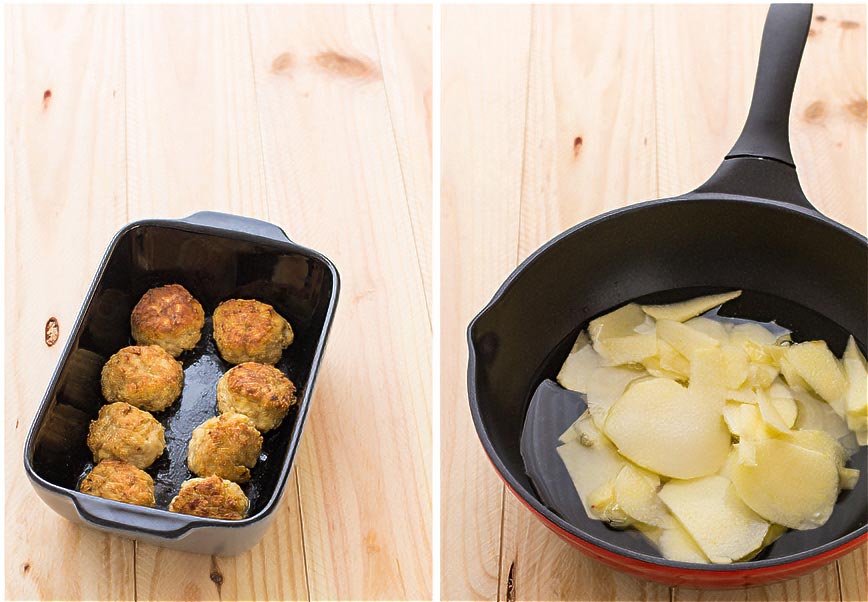 albóndigas de pollo al horno para bebés o niños pequeños