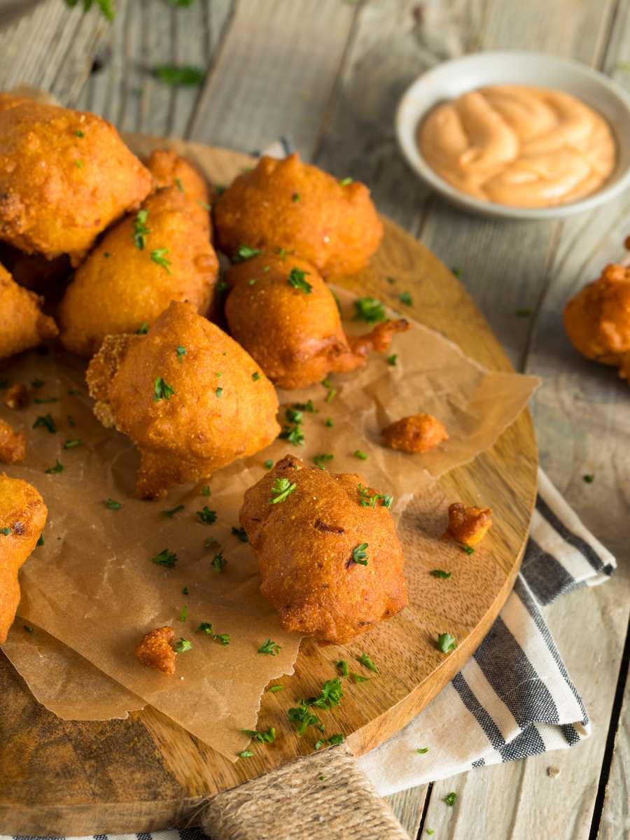 buñuelos de zanahoria con queso parmesano