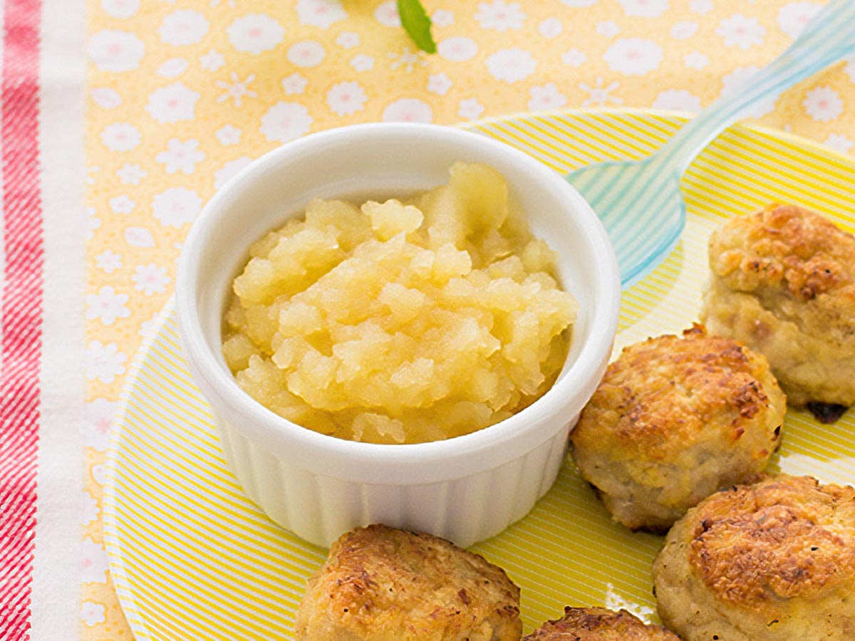 compota de manzana fácil para bebés