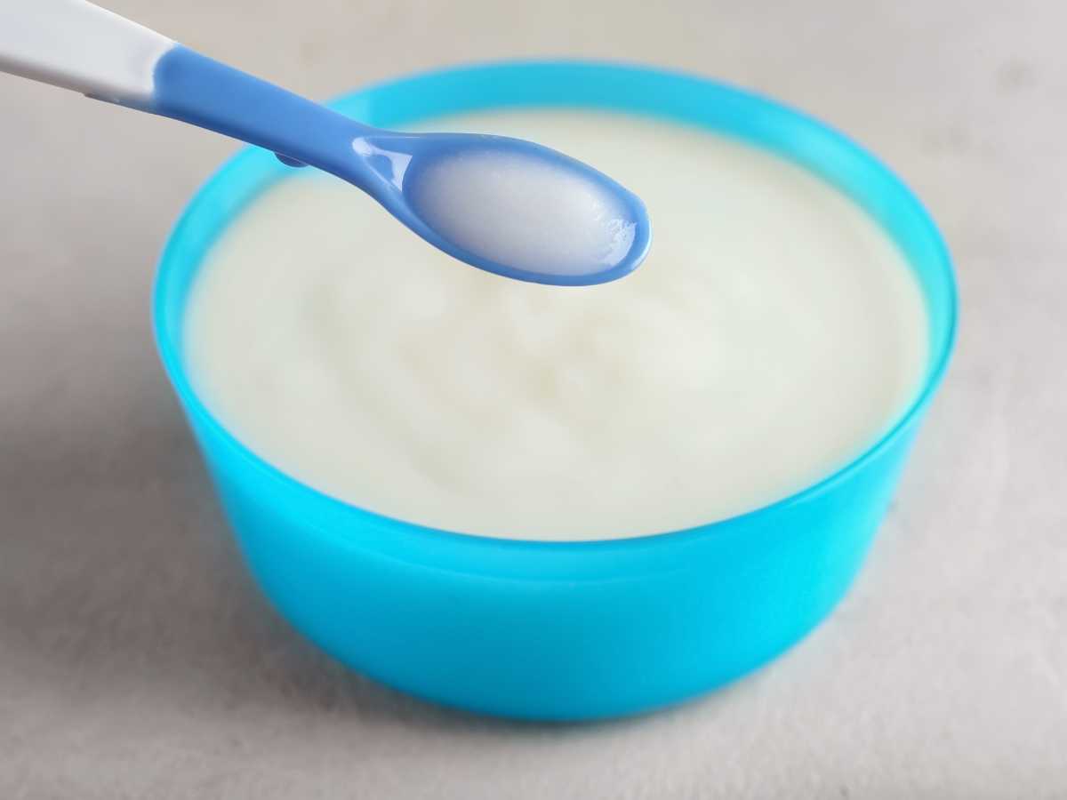 papilla o crema de arroz casera para bebés