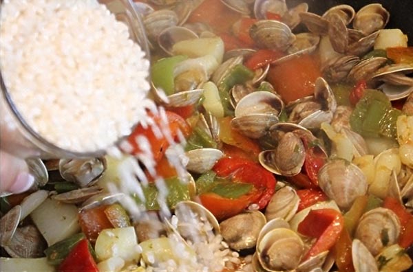 sofrito de arroz para paella