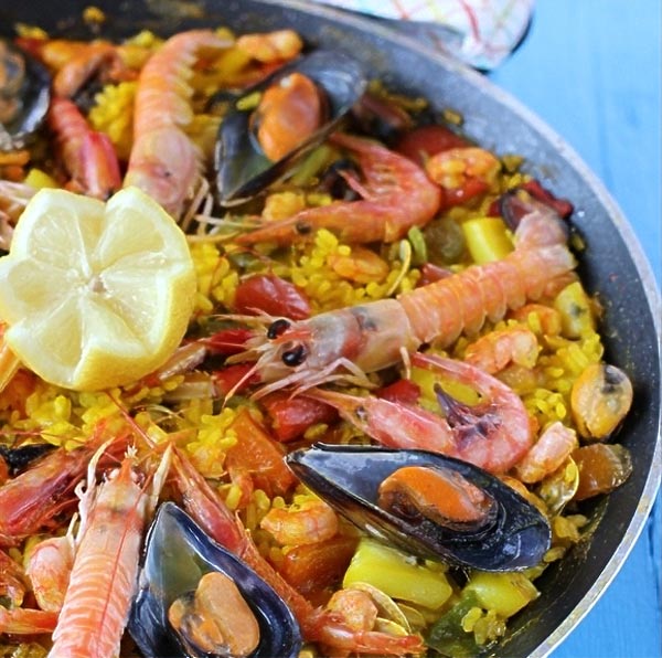 como cocinar paella de marisco