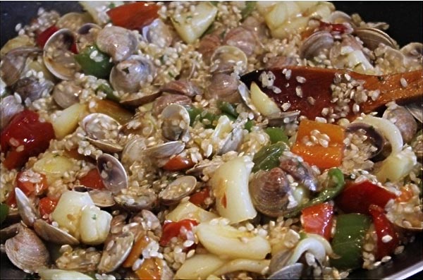 sofrito de arroz para paella