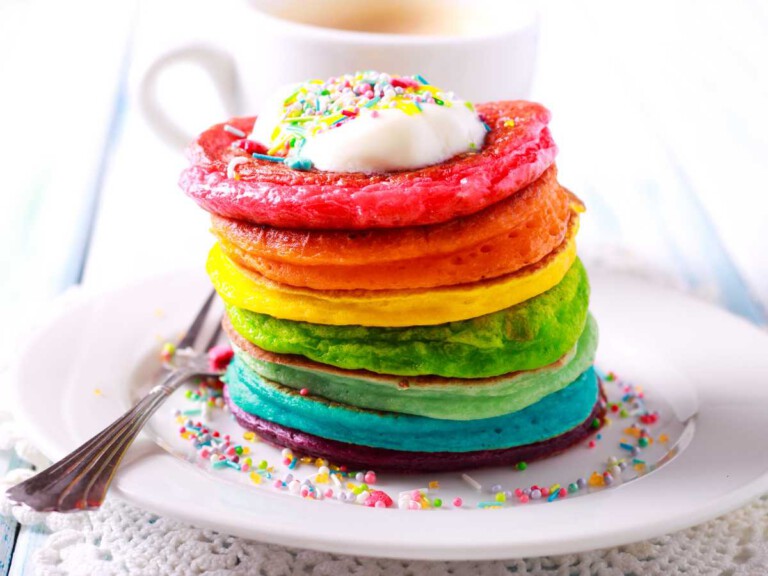 tortitas arcoiris de colores