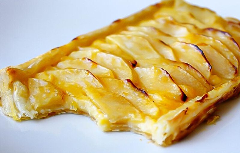 como hacer tarta de manzana con hojaldre