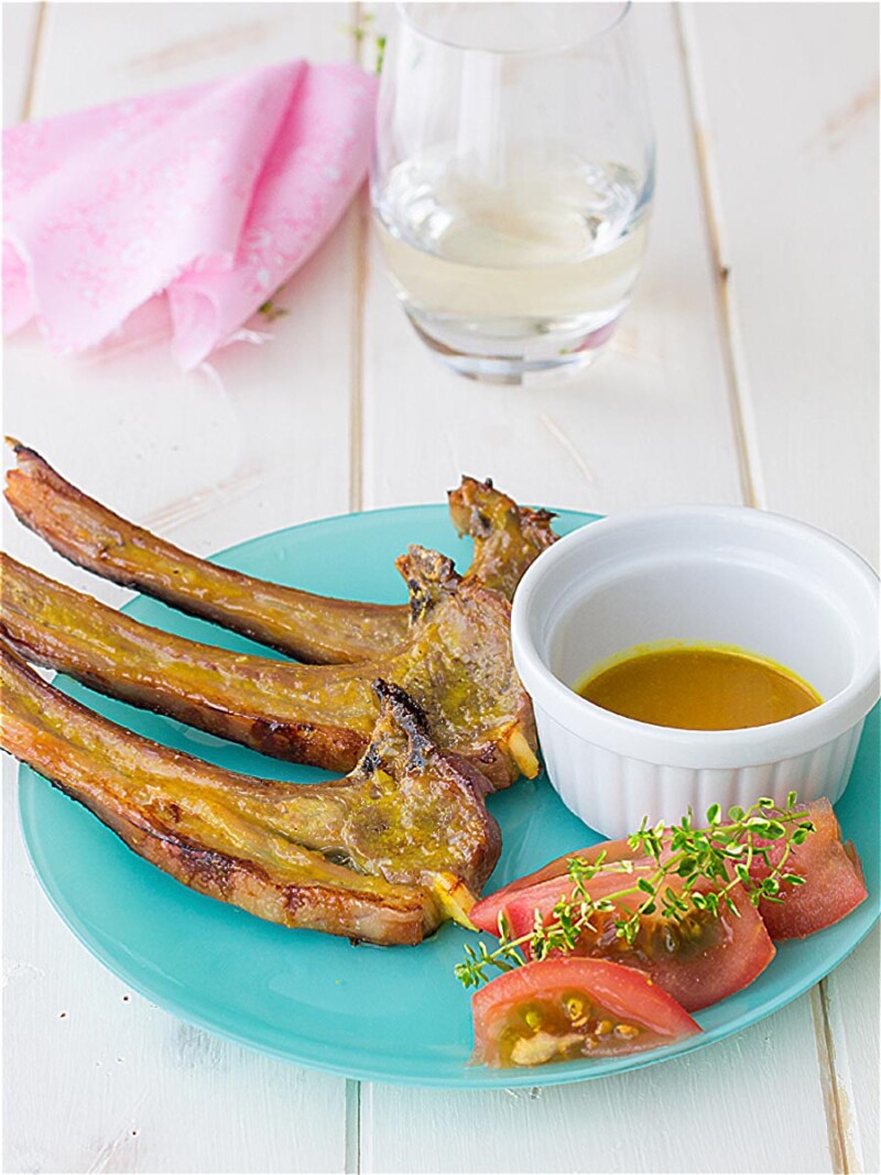 chuletas de cordero en freidora de aire