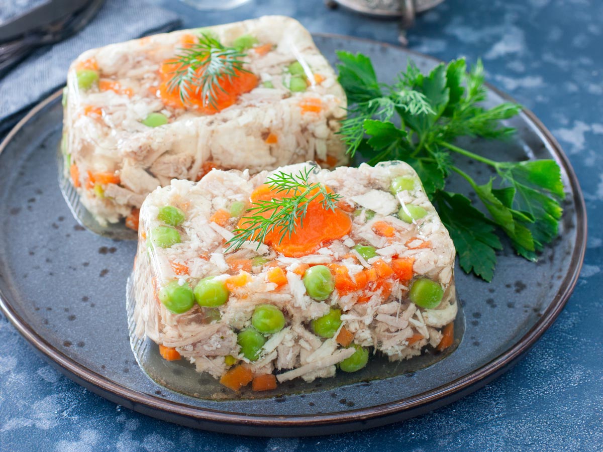 Áspic de verduras y pollo, la cocina de nuestras abuelas