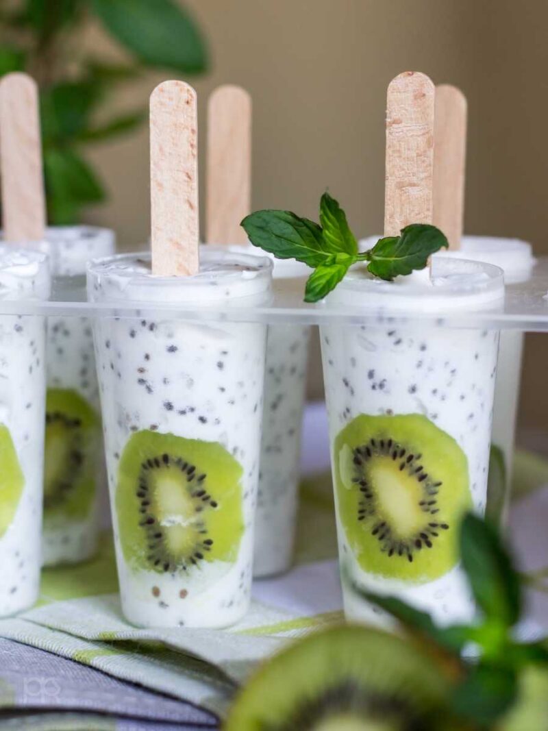 helado de kiwi y yogur