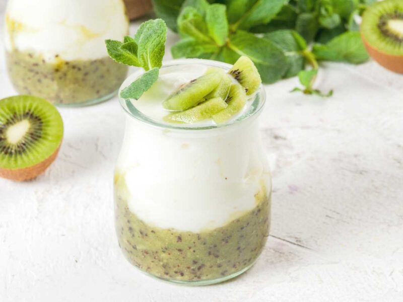 yogur con kiwi