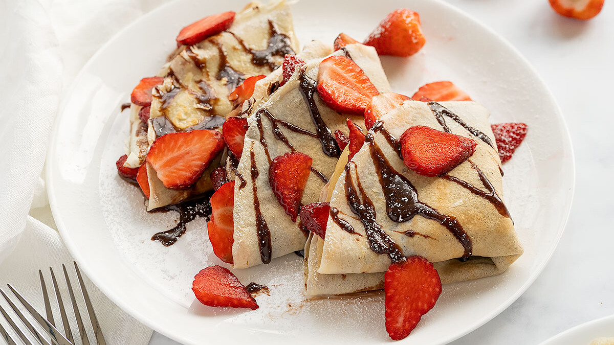 Crepes de Nutella con fresas