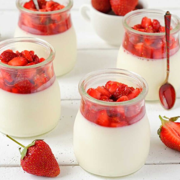 panna cotta de fresa Thermomix