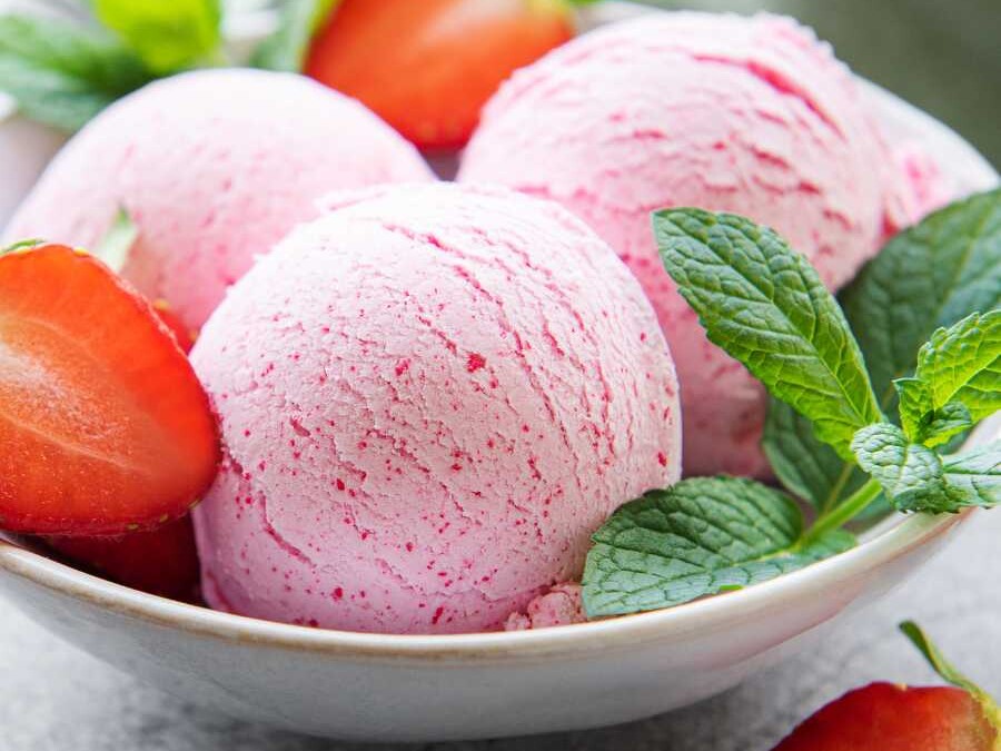 helado de fresa en thermomix casero