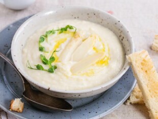 crema de espárragos blancos