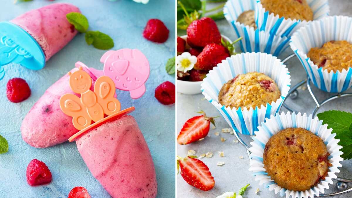 recetas con fresas para bebés y niños pequeños