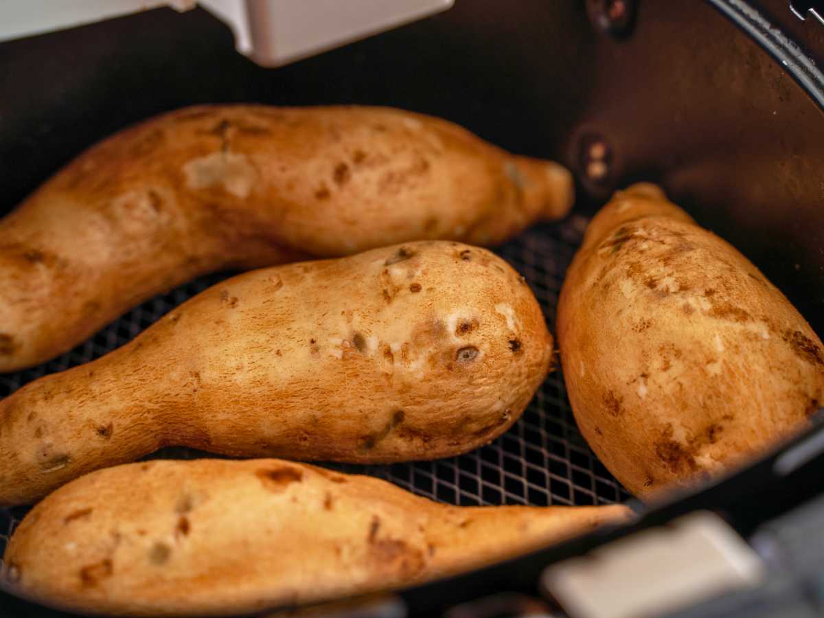 cocinar boniato en freidora de aire - Boniato en freidora de aire (tiempo y temperatura para asarlos enteros)