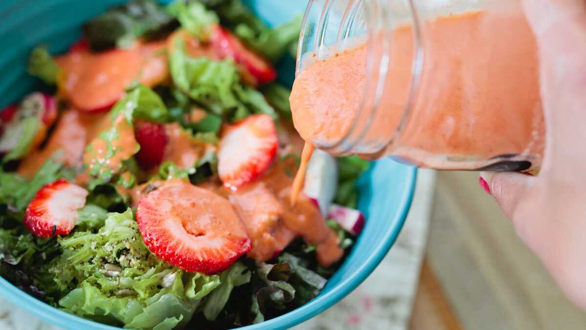 vinagreta de fresa para ensalada