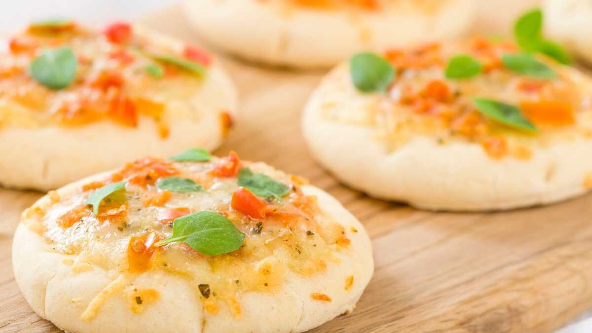 mini pizzas para bebés y niños