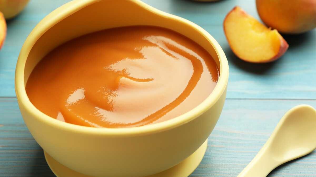 papilla de melocotón para bebés