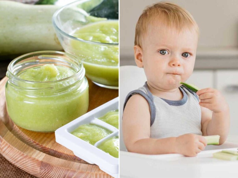 calabacín para bebés y niños