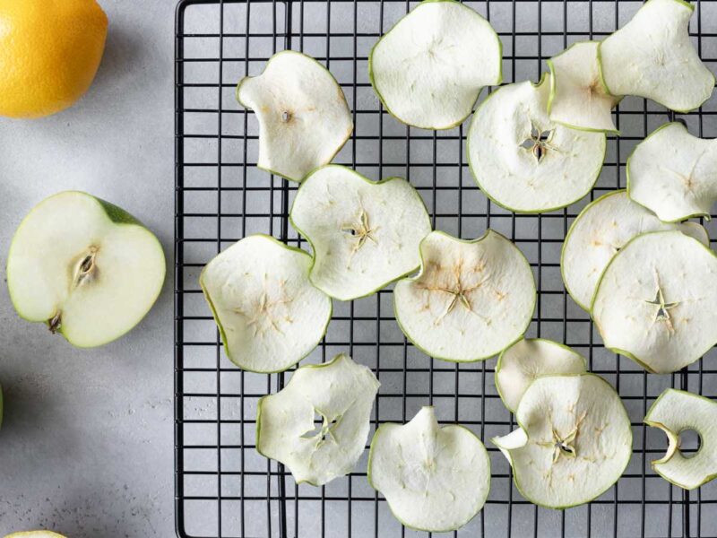 chips de manzana al horno