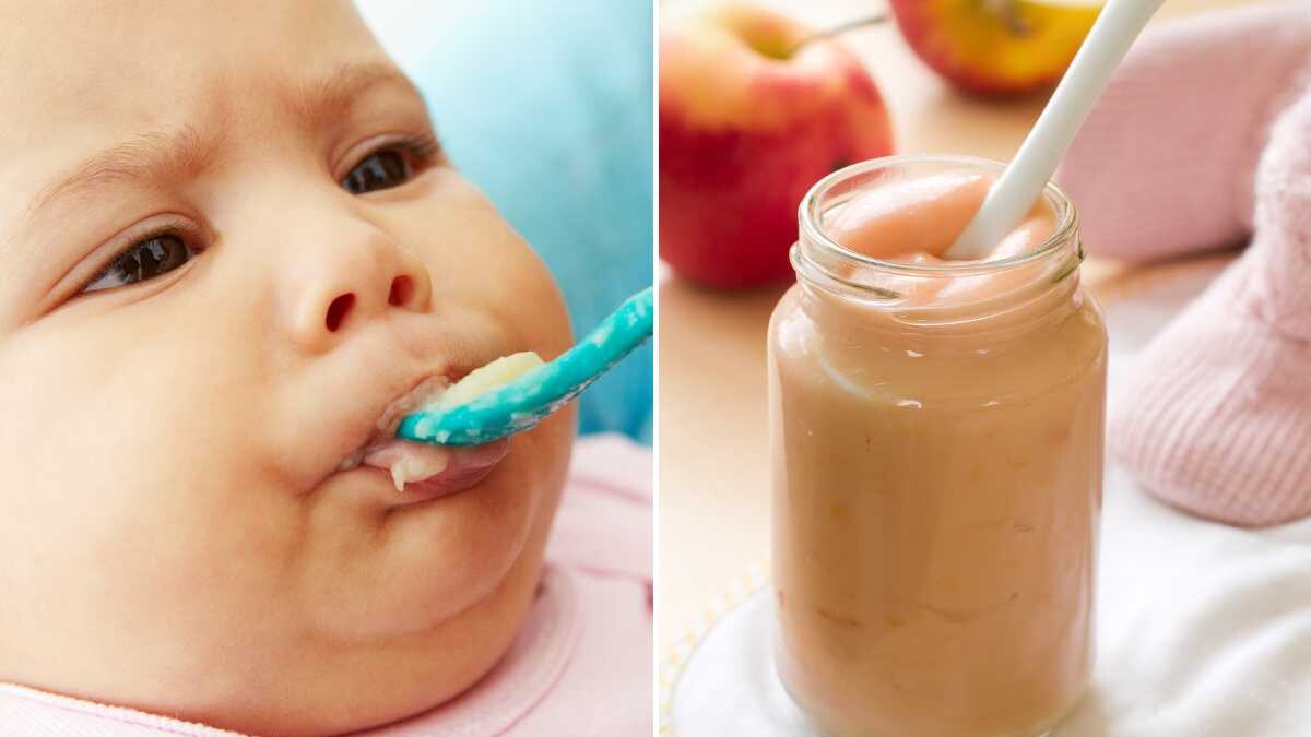 primeras papillas de frutas bebe 4 meses